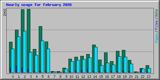 Hourly usage for February 2026
