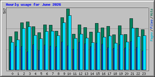 Hourly usage for June 2026